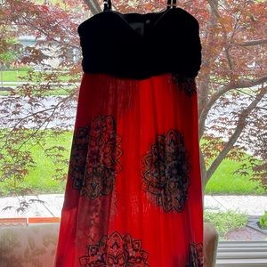 Anthropologie Strapless Maxi Dress Sz S Lilka - image 1